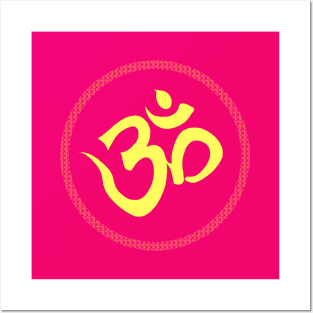 Spiritual Om Symbol Sacred Yoga Mantra Posters and Art